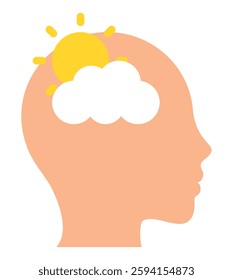 Head with warm sunlight inside