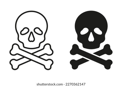 Head warning icon. Dangerous symbol.