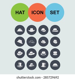 head wear hat gentleman icon set