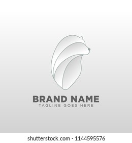 head white bear logo template vector illustration eps10 download