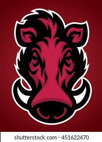 Head of Wild Hog mascot