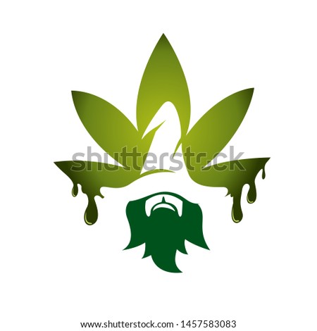 head witch on marijuana logo design inspiration