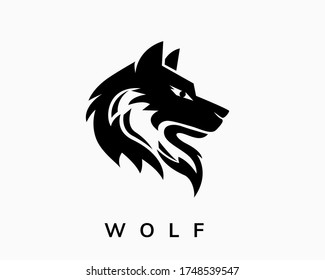 Head wolf art style logo design inspiration