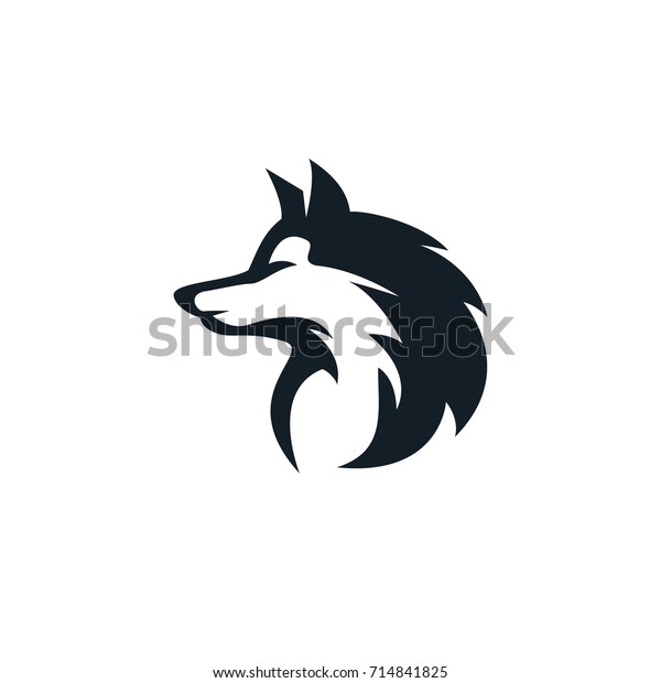 Head Wolf Logo Stock Vector (Royalty Free) 714841825