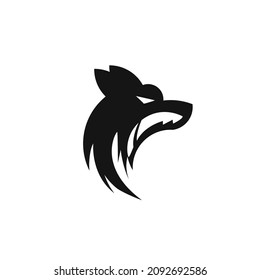 Head Wolf Logo Stock Vector,icon Sillhouette 