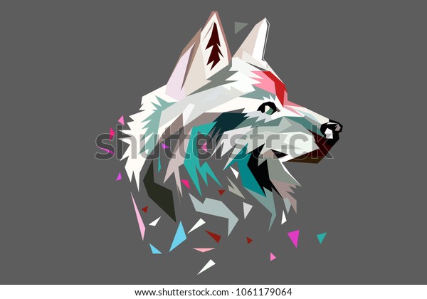 La Tete D Un Loup Style Polygone Image Vectorielle De Stock Libre De Droits