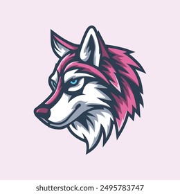 Head Wolf Predator Mascot Vector