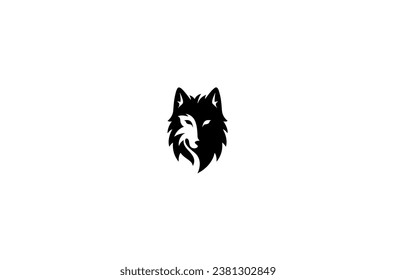 Head Wolf Silhouette Logo Vector