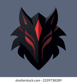 Head of a wolf. Styling the head for your design. Vector illustration, isolated objects. Logo design.