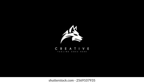 Head of a wolf. Styling the head for your design. Vector illustration, isolated objects.