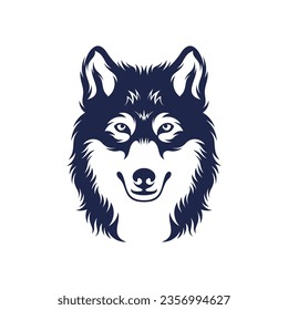 Head Wolf Vektorgrafik Design. Head Wolf Logo Design Template.