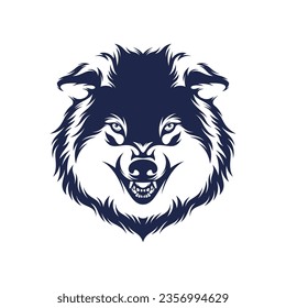 Head Wolf vector illustration design. Head Wolf logo design Template.