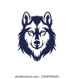 Head Wolf vector illustration design. Head Wolf logo design Template.