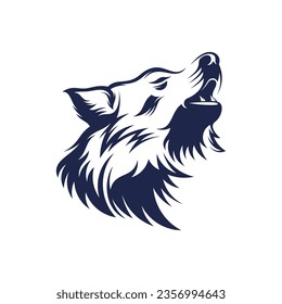 Head Wolf vector illustration design. Head Wolf logo design Template.