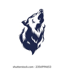 Head Wolf vector illustration design. Head Wolf logo design Template.