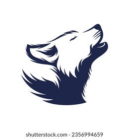 Head Wolf vector illustration design. Head Wolf logo design Template.