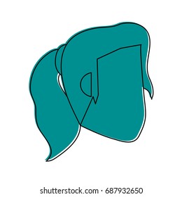 head of woman avatar icon image 