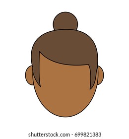 head of woman avatar icon image 