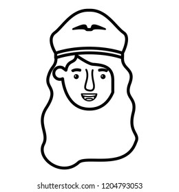 head of woman pilot avatar character