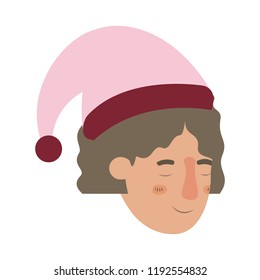 head of woman sleeping avatar character