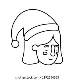 head of woman sleeping avatar character