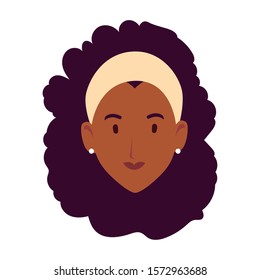 head of woman smiling on white background vector illustration design