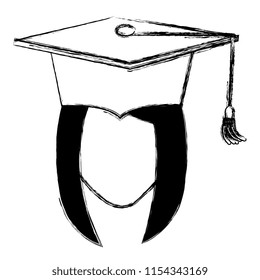 head woman student graduation with uniform