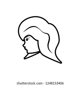head of woman style retro