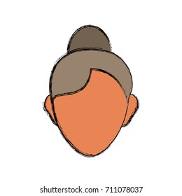 head woman vector illustation