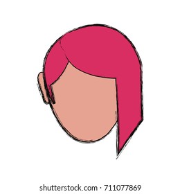 head woman vector  illustration