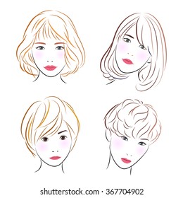 head women, vector