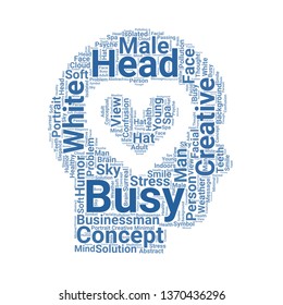 head word cloud. tag cloud about head