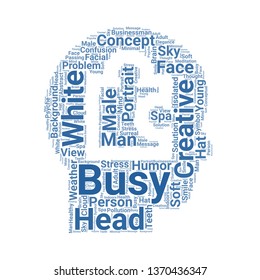 head word cloud. tag cloud about head