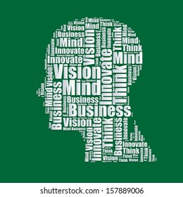Head Word cloud typography text word art vector illustration