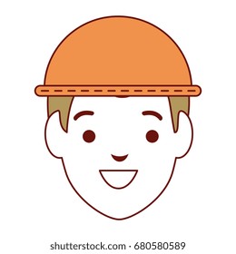 head worker with helmet