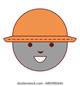 head worker with helmet