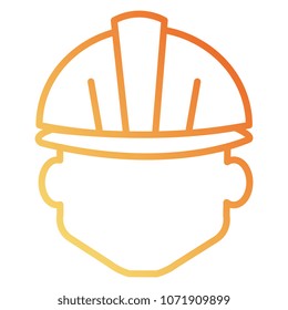 head worker with helmet avatar