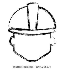head worker with helmet avatar