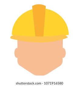 head worker with helmet avatar