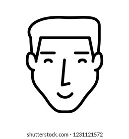 head of young man avatar character