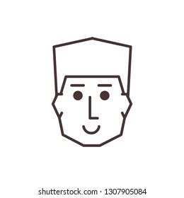 head of young man avatar character