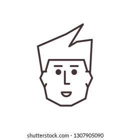 head of young man avatar character