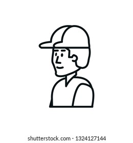 head young man with cap