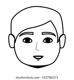 head young man isolated icon