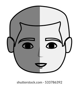 head young man isolated icon