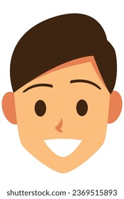 head of a young smiling man
