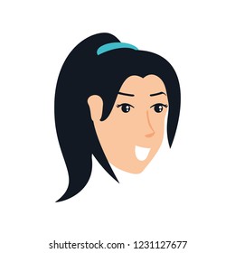 head of young woman avatar character