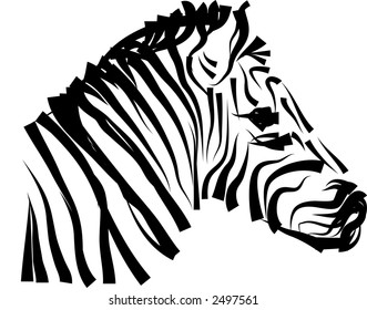 Head Zebra Stock Vector (Royalty Free) 2497561 | Shutterstock