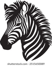 Cabeza de arte de estilo de Vector de cebra