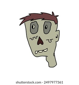 Head zombie  clip art for helloween